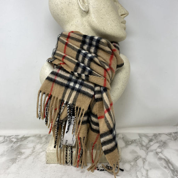 BURBERRY WOMEN'S SCARF/SHAWL tan black red white