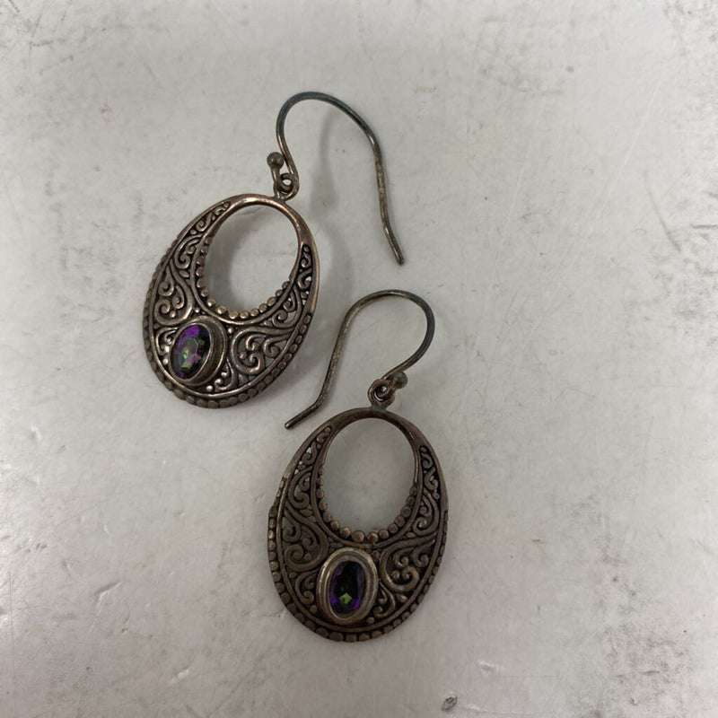925 WOMEN'S EARRINGS silver purple