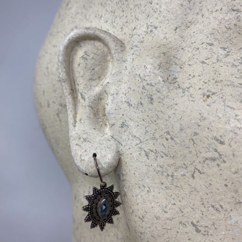 925 WOMEN'S EARRINGS silver blue