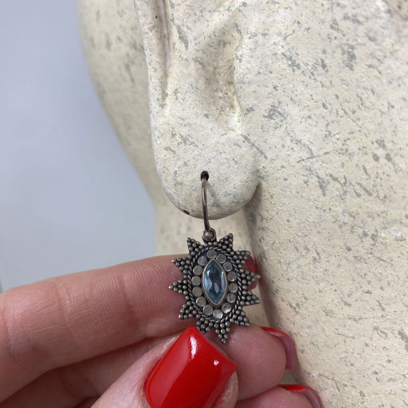 925 WOMEN'S EARRINGS silver blue