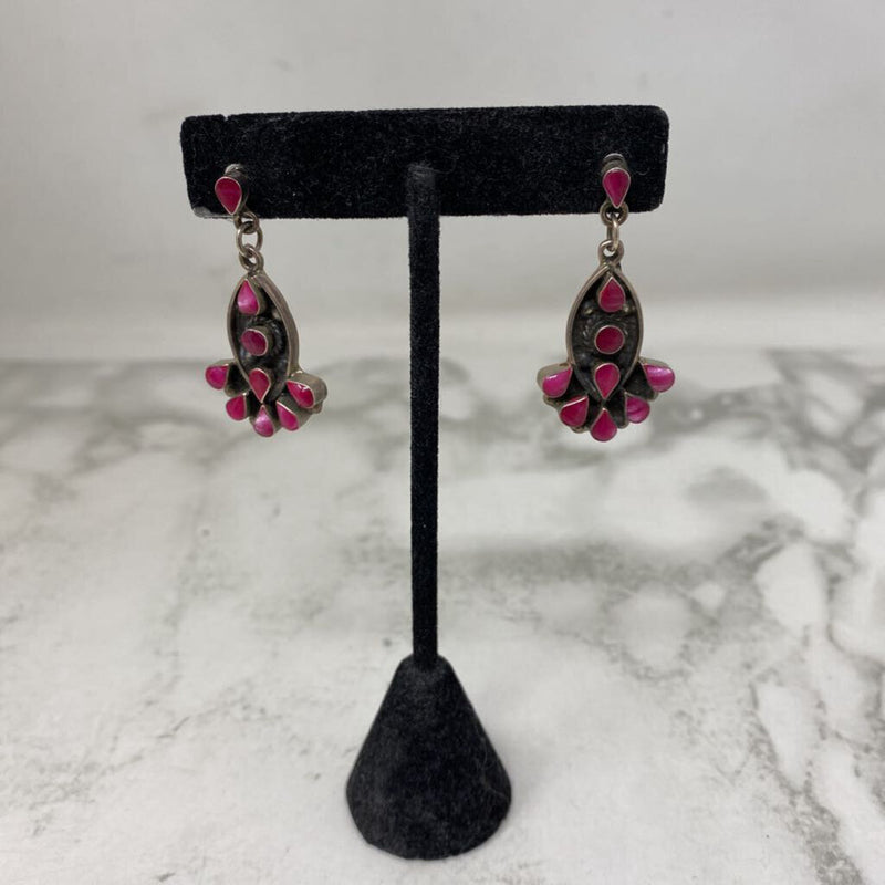 925 WOMEN'S EARRINGS pink silver
