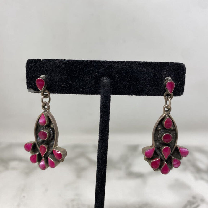 925 WOMEN'S EARRINGS pink silver