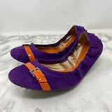 TOD'S WOMEN'S FLATS purple orange 37.5