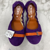 TOD'S WOMEN'S FLATS purple orange 37.5