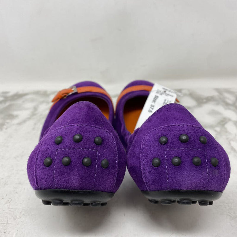 TOD'S WOMEN'S FLATS purple orange 37.5