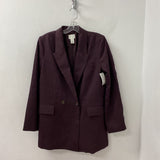 H&M WOMEN'S BLAZER/JACKET eggplant M