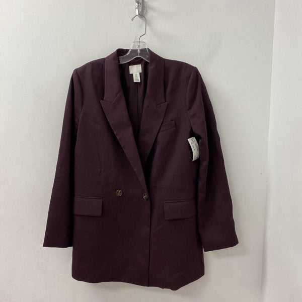 H&M WOMEN'S BLAZER/JACKET eggplant M