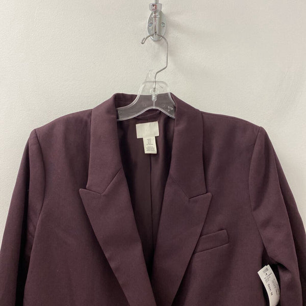 H&M WOMEN'S BLAZER/JACKET eggplant M