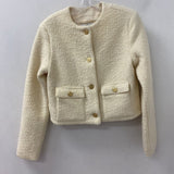 ABERCROMBIE & FITCH WOMEN'S BLAZER/JACKET cream gold S