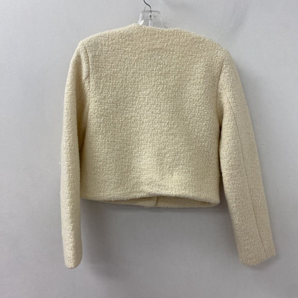 ABERCROMBIE & FITCH WOMEN'S BLAZER/JACKET cream gold S