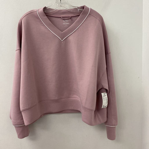 YPB WOMEN'S TOP mauve white L