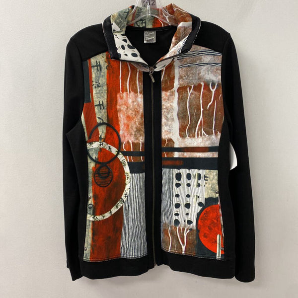 SIMPLY ART WOMEN'S TOP black red L