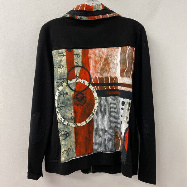 SIMPLY ART WOMEN'S TOP black red L