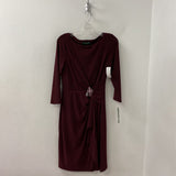 LAUREN ralph lauren WOMEN'S DRESS burgundy 8