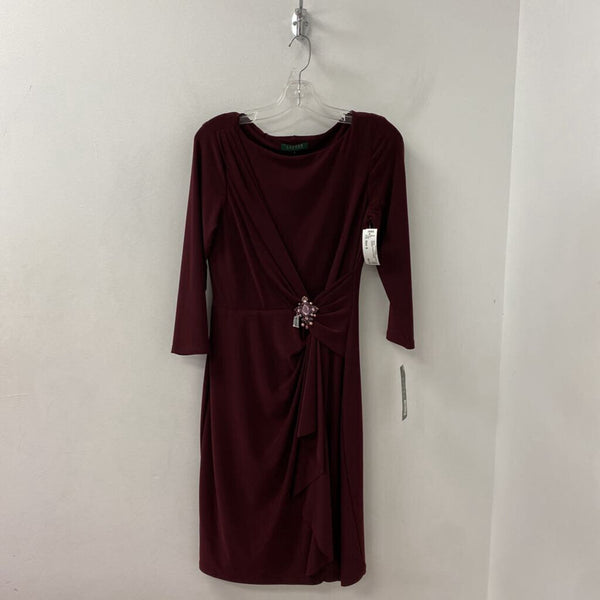LAUREN ralph lauren WOMEN'S DRESS burgundy 8
