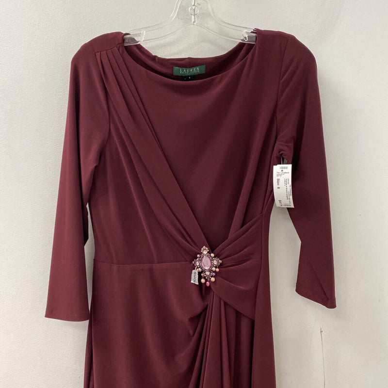 LAUREN ralph lauren WOMEN'S DRESS burgundy 8