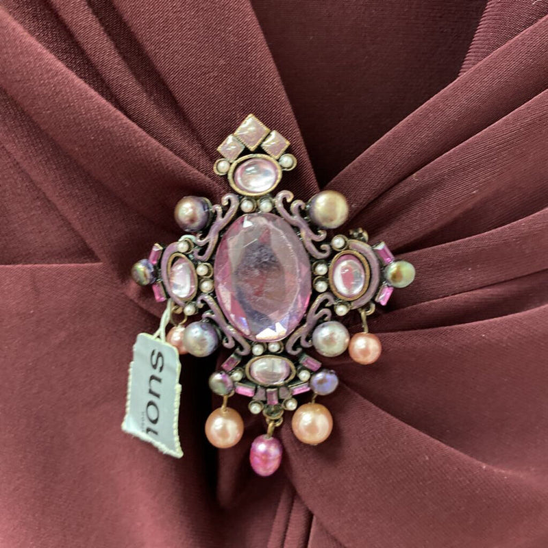 LAUREN ralph lauren WOMEN'S DRESS burgundy 8