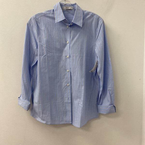 MANGO/MNG WOMEN'S BLOUSE/SHIRT blue white 2