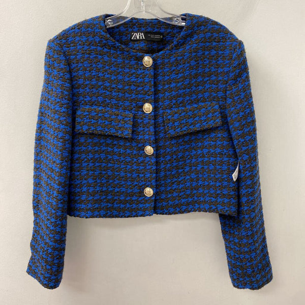 ZARA WOMEN'S BLAZER/JACKET blue black M