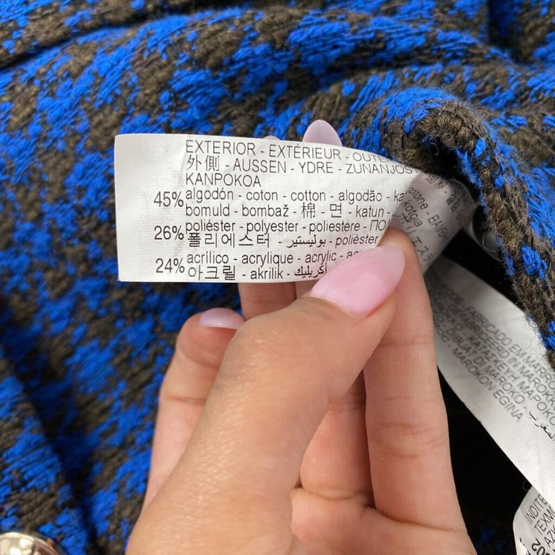 ZARA WOMEN'S BLAZER/JACKET blue black M