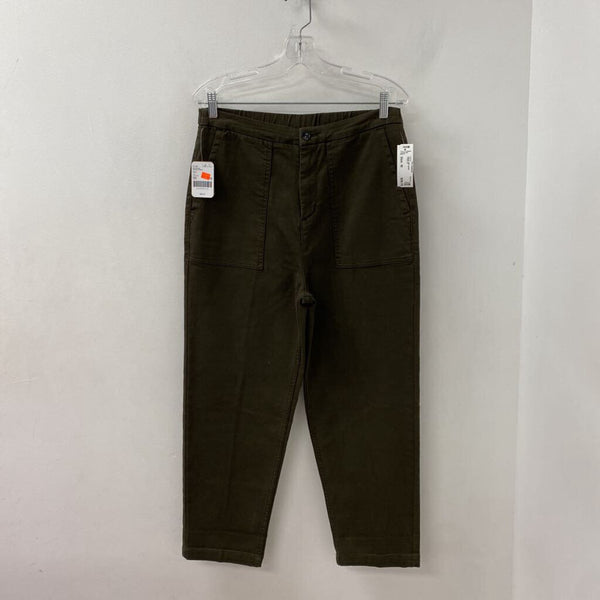 ROOTS WOMEN'S PANTS olive green 10