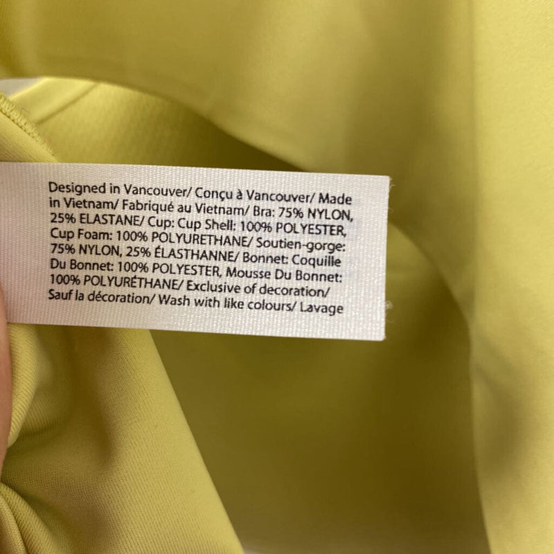 LULULEMON WOMEN'S ACTIVE BRA lime yellow 12