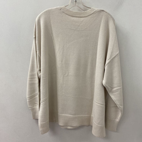 WOMEN'S PLUS TOP cream 2X