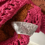 ZARA WOMEN'S SWEATER pink peach brown S/M