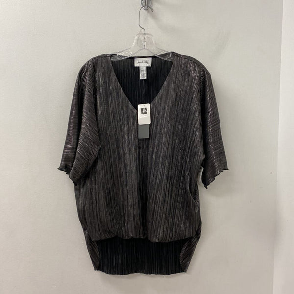 JOSEPH RIBKOFF WOMEN'S TOP silver black 6