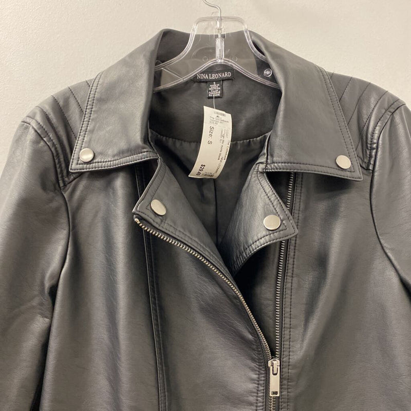 NINA LEONARD WOMEN'S COAT black S