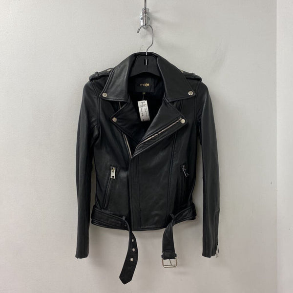 MAJE WOMEN'S COAT black S/36