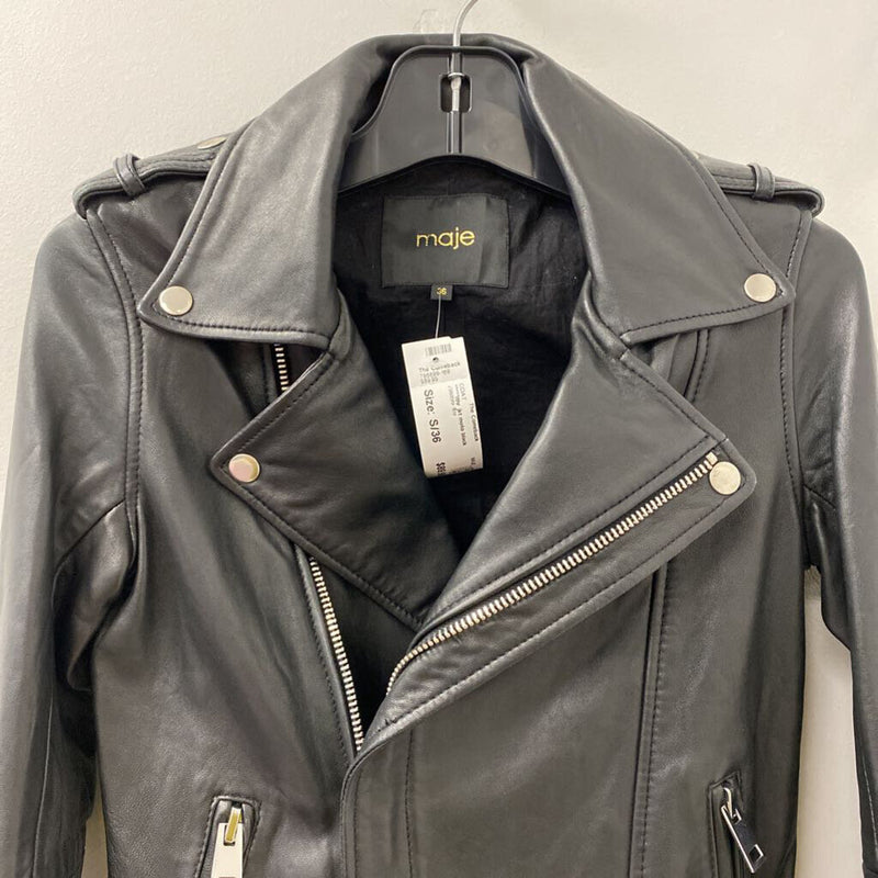 MAJE WOMEN'S COAT black S/36