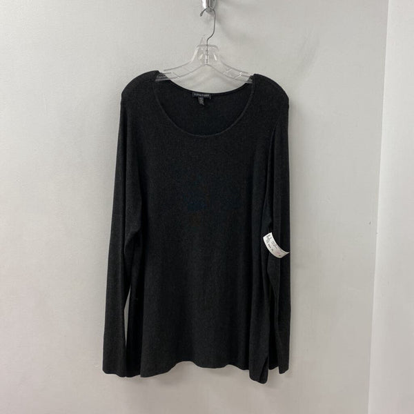 EILEEN FISHER WOMEN'S SWEATER charcoal XL