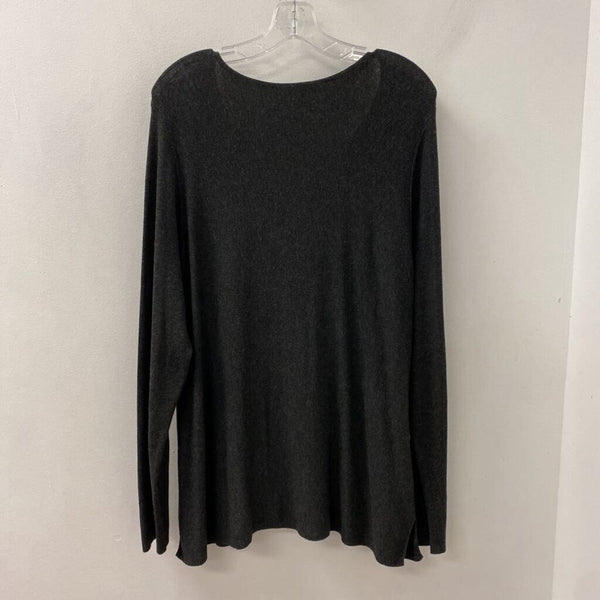 EILEEN FISHER WOMEN'S SWEATER charcoal XL
