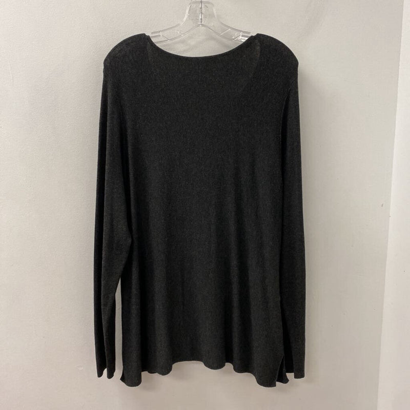 EILEEN FISHER WOMEN'S SWEATER charcoal XL