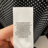 LAUREN WOMEN'S DRESS black white dots 14