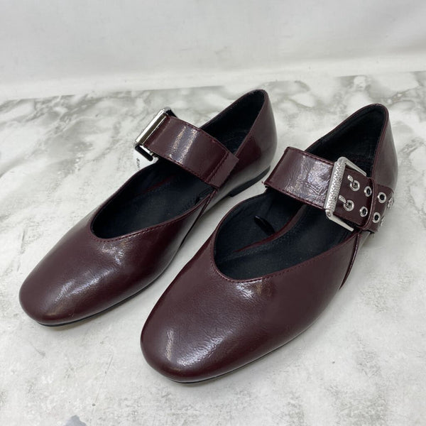 ZARA WOMEN'S FLATS burgundy 36