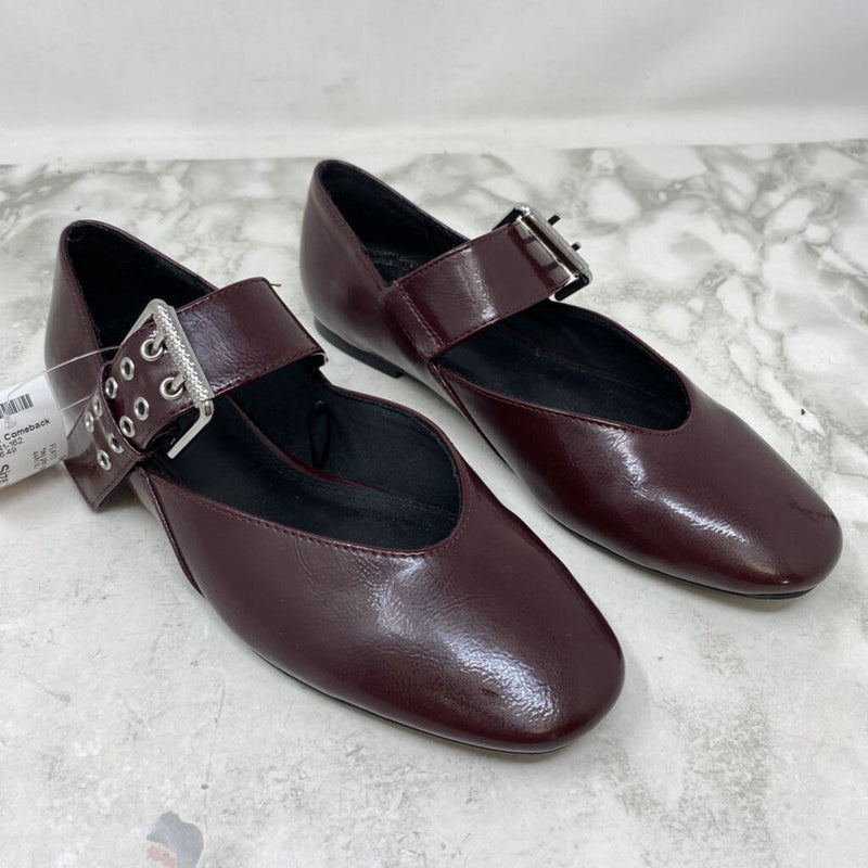 ZARA WOMEN'S FLATS burgundy 36
