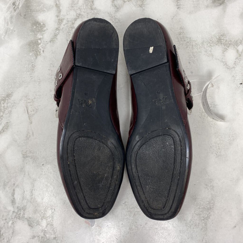 ZARA WOMEN'S FLATS burgundy 36