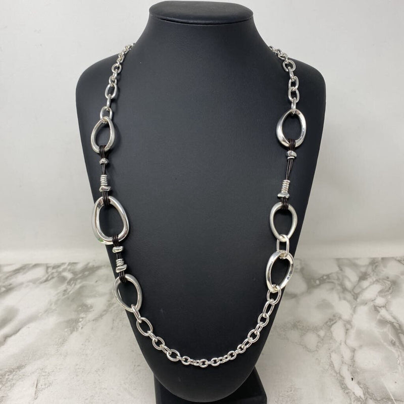 WOMEN'S NECKLACE silver brown