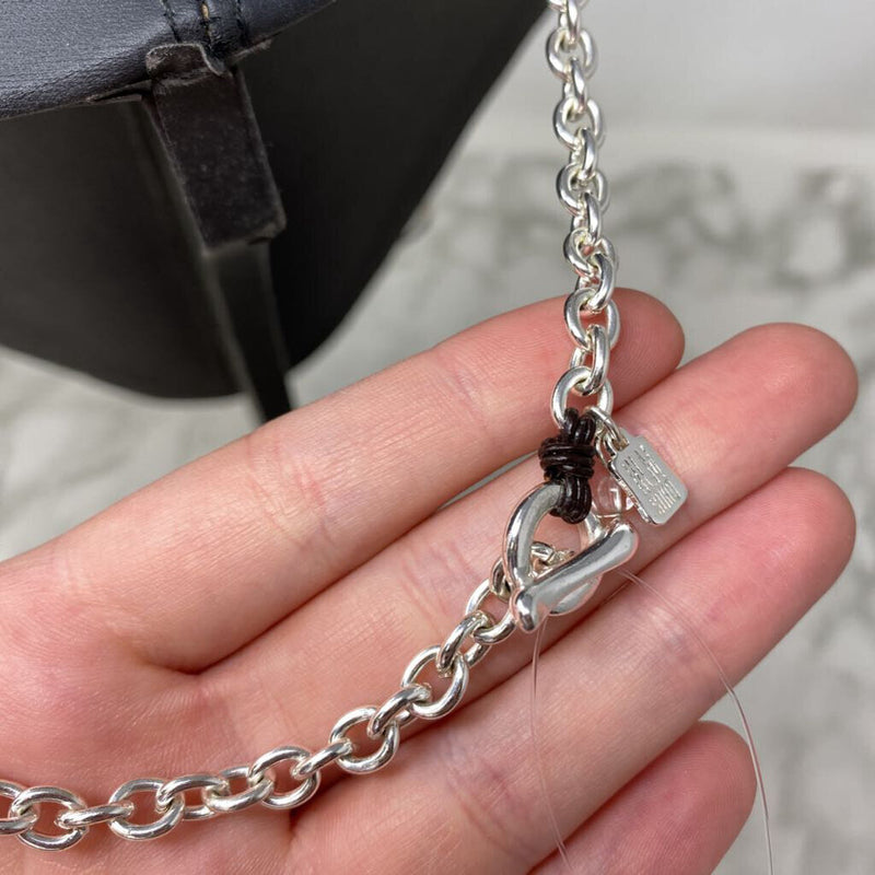 WOMEN'S NECKLACE silver brown