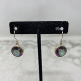 925 WOMEN'S EARRINGS purple green silver