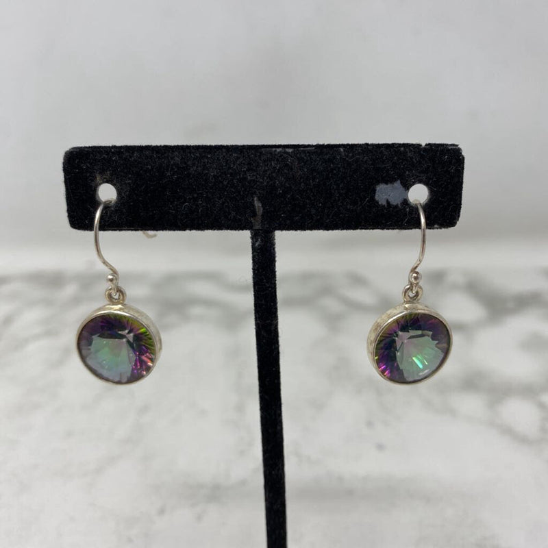 925 WOMEN'S EARRINGS purple green silver