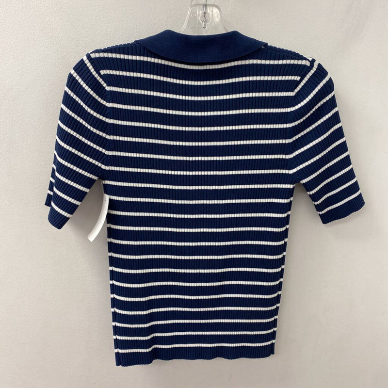 SAKS FIFTH AVE WOMEN'S SWEATER blue white M