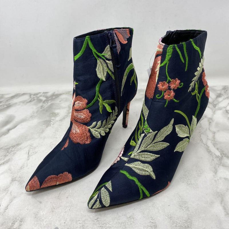 TOPSHOP WOMEN'S BOOTS navy multi 6.5