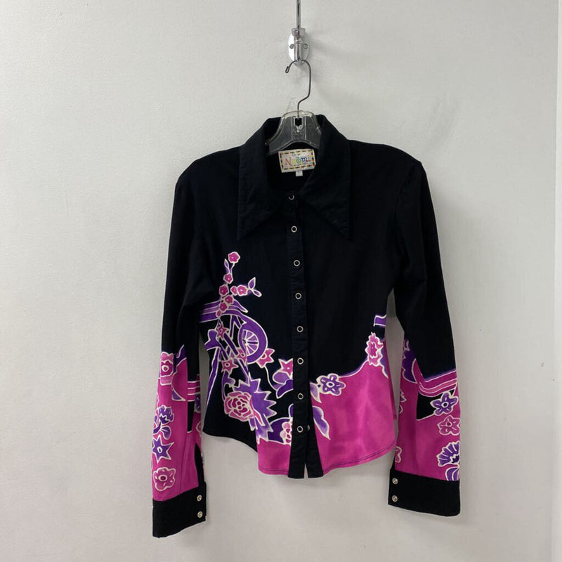 Design by Naomi WOMEN'S TOP black pink purple L