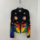 Design by Naomi WOMEN'S TOP black orange multi XL