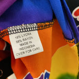 Design by Naomi WOMEN'S TOP black orange multi XL