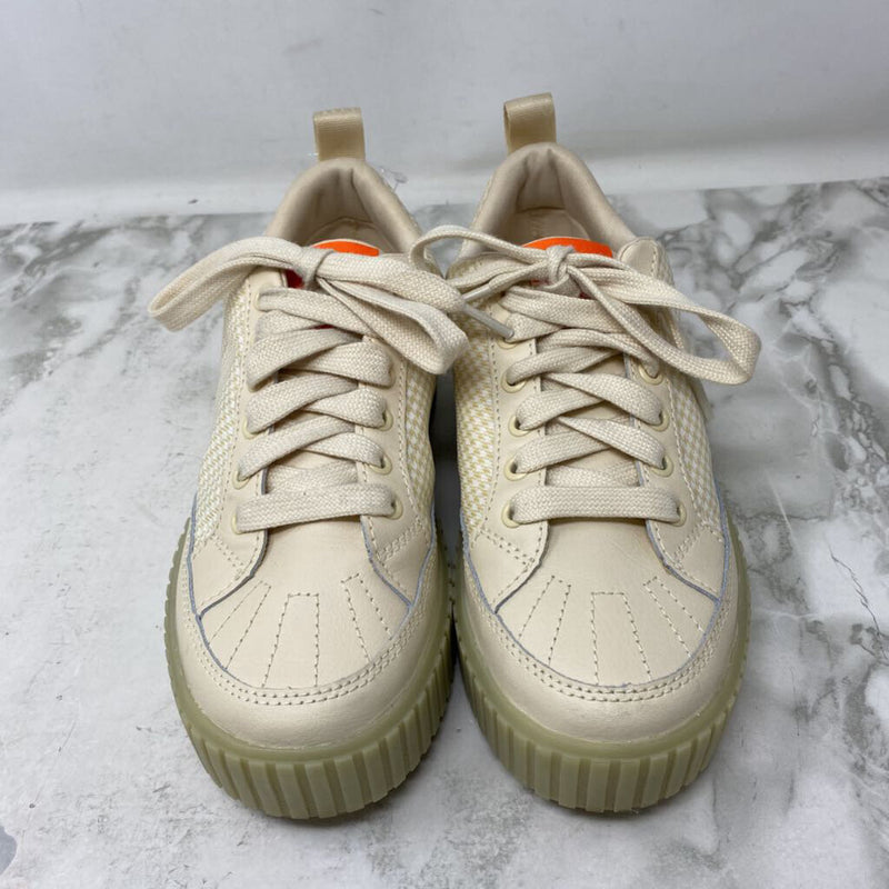 SOREL WOMEN'S SNEAKERS yellow white cream 7.5