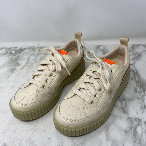 SOREL WOMEN'S SNEAKERS yellow white cream 7.5